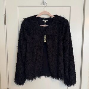 Max Studio Black Teddy Jacket
